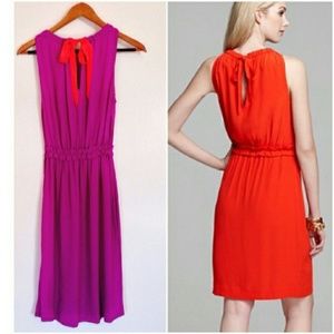 Kate Spade Katie dress purple  with tangerine tie